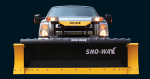 Sno-Way 29R Snow Plow on a White Ford F-250